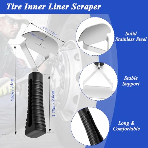 Anglekai 30+3PCS Tire Patch Roller Kit, Tire Repair Tool for Car Grinding, Repair Buffing Wheel/Inner Liner Scraper/ 30PCS Wheel Patches(32/42/ 58mm) - Image 4