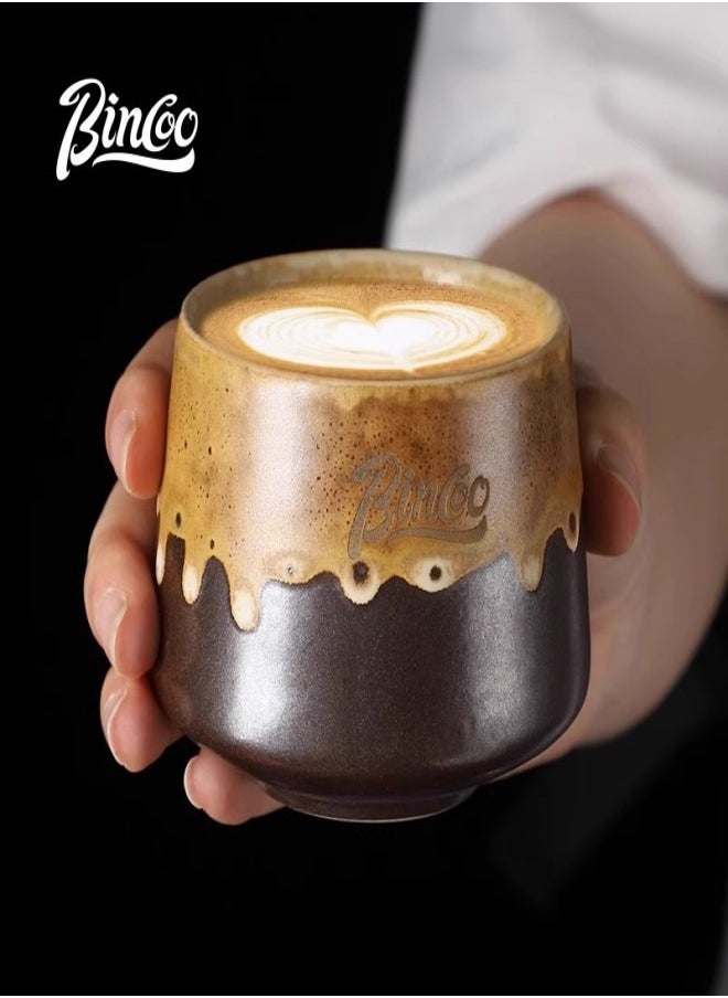 Bincoo Bincoo 200ml Vintage Ceramic Coffee Cup – Unique Glaze Design with Matte Finish  - Image 1