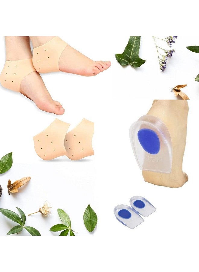 SmartNest Smartnest Silicone Gel Heel Pad Socks for Heel Pain Relief & Cracked Heels | Foot Care Cushion & Ankle Support for Men & Women - Image 1