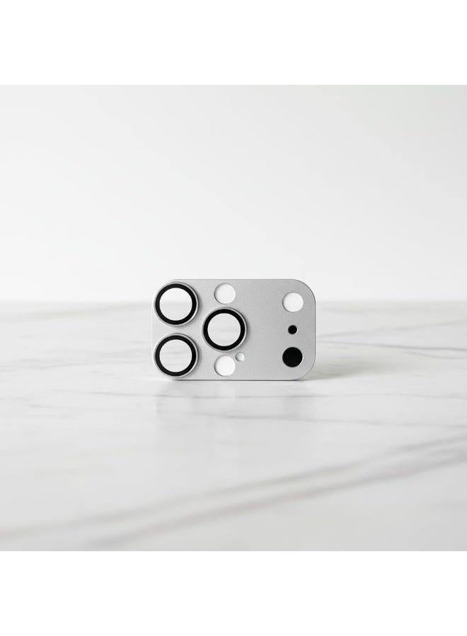 Muzz حامي عدسة الكاميرا ومحول متوافق مع آيفون 14 برو ماكس، آيفون 15 برو ماكس، آيفون 16 برو ماكس — يتحول إلى آيفون 17 برو ماكس (فضي، آيفون 14-15-16 برو ماكس إلى 17 برو ماكس) - Image 2