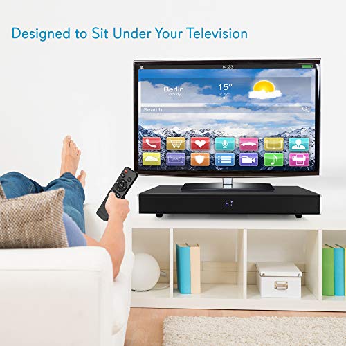 Pyle Surround Sound TV Sound Bar - Bluetooth Compatible Wireless Soundbar for TV w/Built-in Subwoofer Speaker - Television Sound Bar System w/LCD/Digital Optical Audio/RCA/AUX/USB - PSBV820BT, Black - Image 3