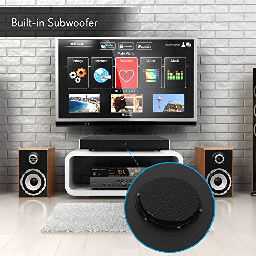 Pyle Surround Sound TV Sound Bar - Bluetooth Compatible Wireless Soundbar for TV w/Built-in Subwoofer Speaker - Television Sound Bar System w/LCD/Digital Optical Audio/RCA/AUX/USB - PSBV820BT, Black - Image 2