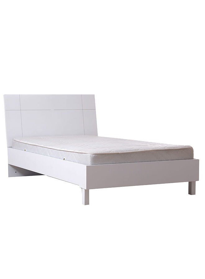 DANUBE HOME Brooklyn Single Bed Strong and Sturdy Modern Design Wooden Single Bed Furniture Quiet & Comfortable Bed Made in Turkey White - Image 2
