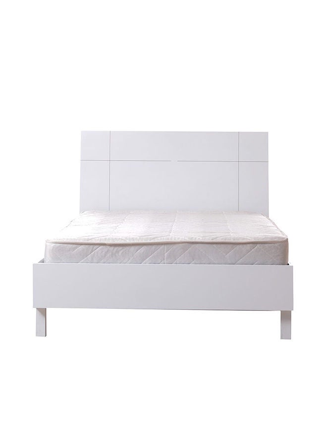 DANUBE HOME Brooklyn Single Bed Strong and Sturdy Modern Design Wooden Single Bed Furniture Quiet & Comfortable Bed Made in Turkey White - Image 1