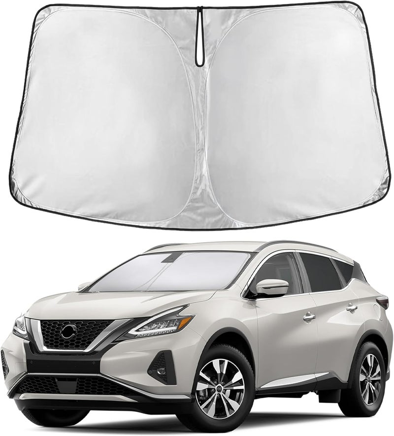 ظلة زجاج أمامي من EcoNour متوافقة مع Nissan Murano | ظلة للنافذة الأمامية | واقي شمس قابل للطي | حماية من الأشعة فوق البنفسجية والحرارة - Image 1