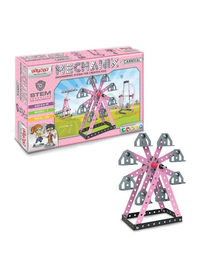 Mechanix Mechanix Zephyr Carnival,Building Blocks,Construction Set,for Girls 6 Yr+,Pink  - Image 1