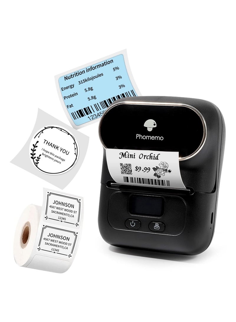 Phomemo-M110S Mini Portable Thermal Bluetooth Label Maker Machine For Business Barcode Labeling Crafters Retailers Or Organizers Compatible With Android - Image 1