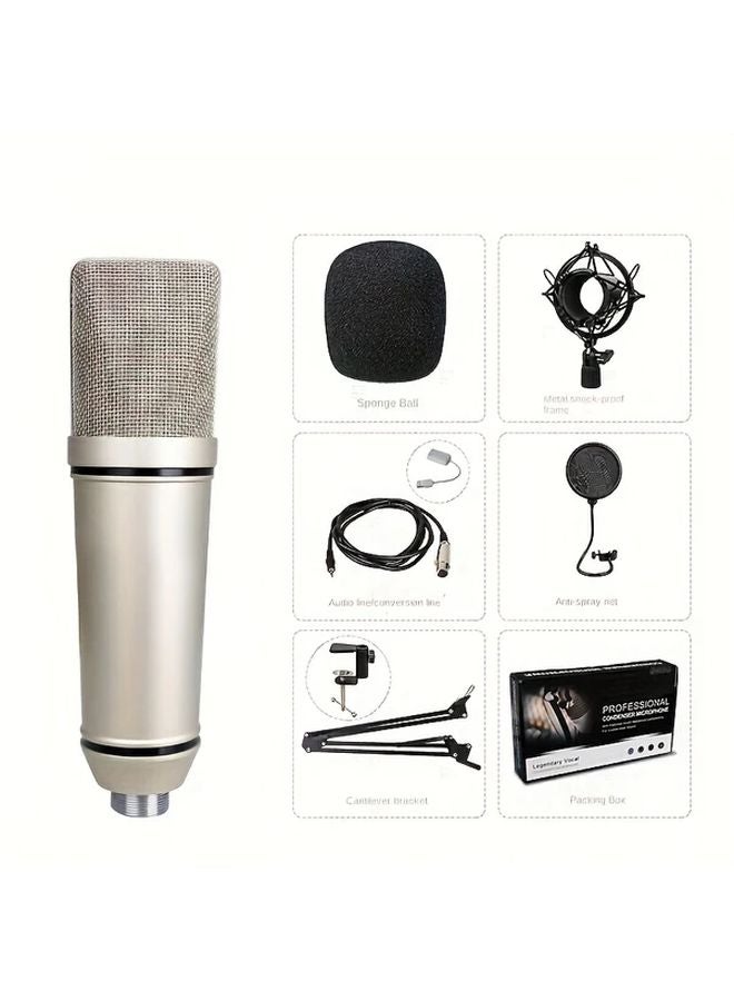 U87 Studio Condenser Microphone Set For Recording Live Streaming And Singing - Image 1