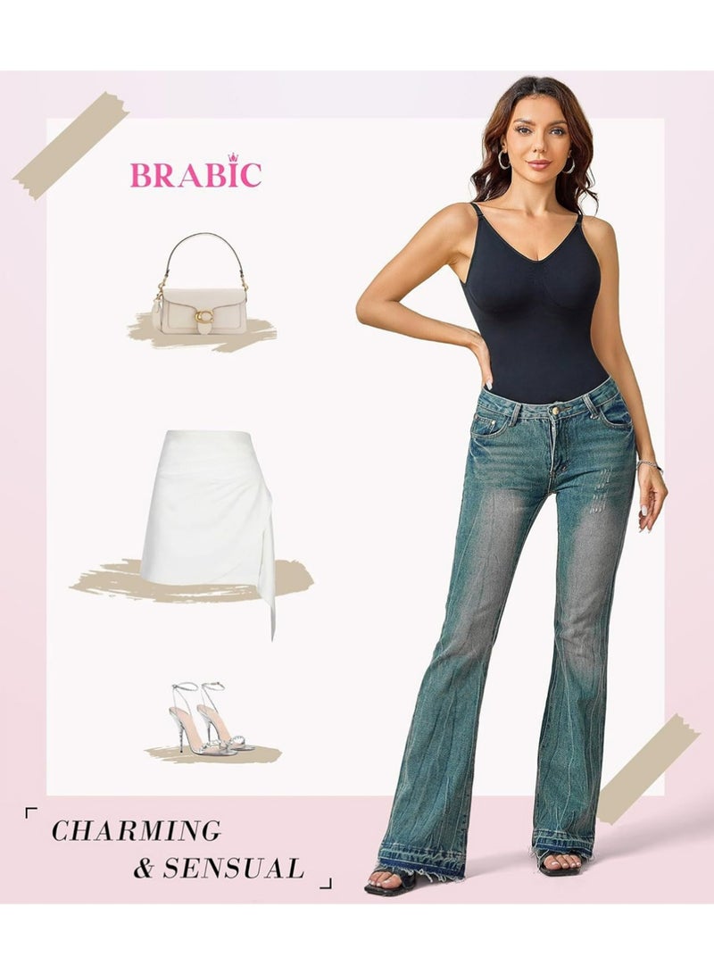 يوجي النساء كامل الجسم يوميا رفع كورسيتات Bustier الخصر مدرب Shapewear، النساء الخصر مدرب كورسيت البطن التحكم Shapewear والأحزام القابلة للتعديل الخصر Cincher دبابة أعلى (L) - Image 5