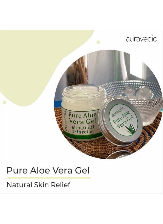 Auravedic - Aloe Vera Gel For Face Pure Aloe Vera Gel 200Gm Aloevera Gel Gel For Glowing Skin Aloe Vera Gel For Hair Anti Acne Gel With Green Tea Under Eye Gel Paraben Free De Tan For Men Women - Image 1