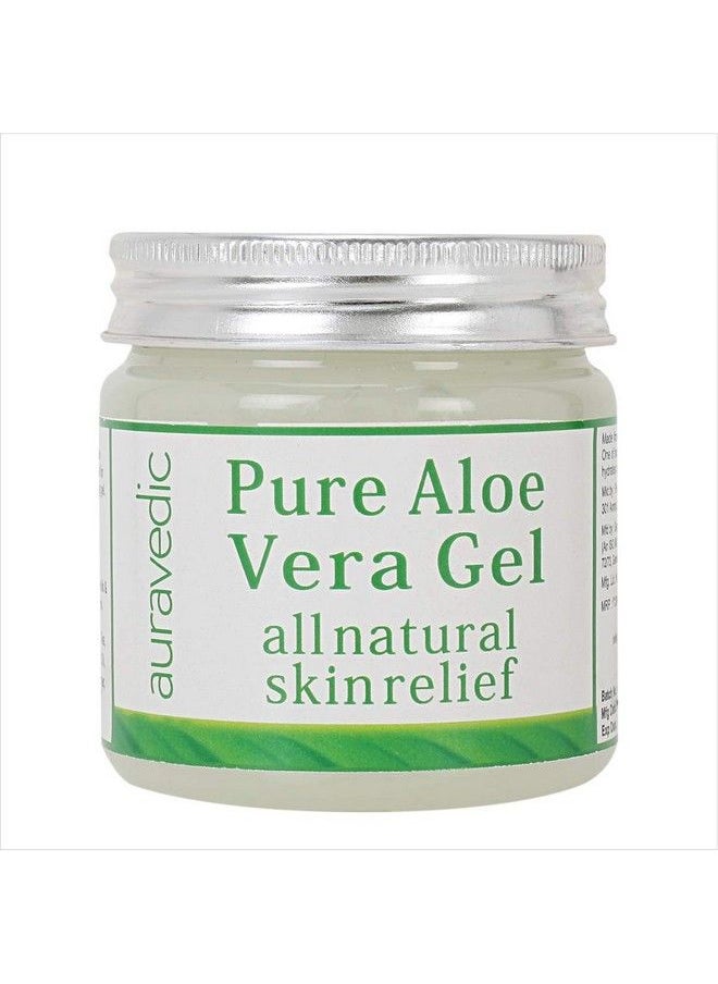 Auravedic - Aloe Vera Gel For Face Pure Aloe Vera Gel 200Gm Aloevera Gel Gel For Glowing Skin Aloe Vera Gel For Hair Anti Acne Gel With Green Tea Under Eye Gel Paraben Free De Tan For Men Women - Image 1