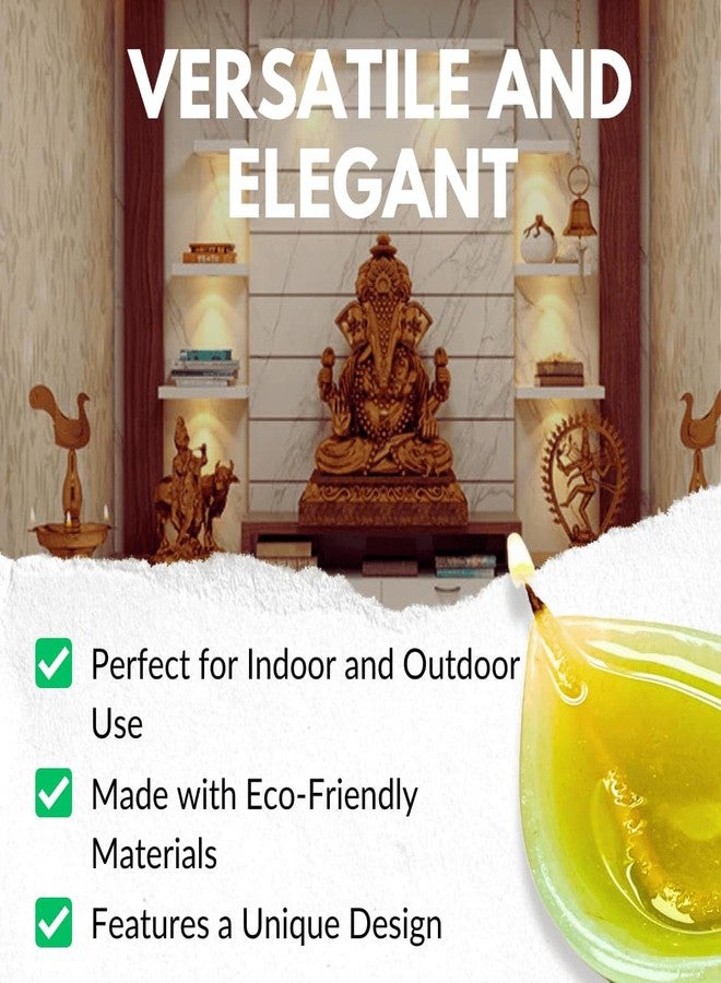 Shivkosha Handmade Green Aventurine Gemstone Diya for Diwali, Puja, and Home Decoration | Eco-Friendly Gift Pack (1, Oval) - Image 5