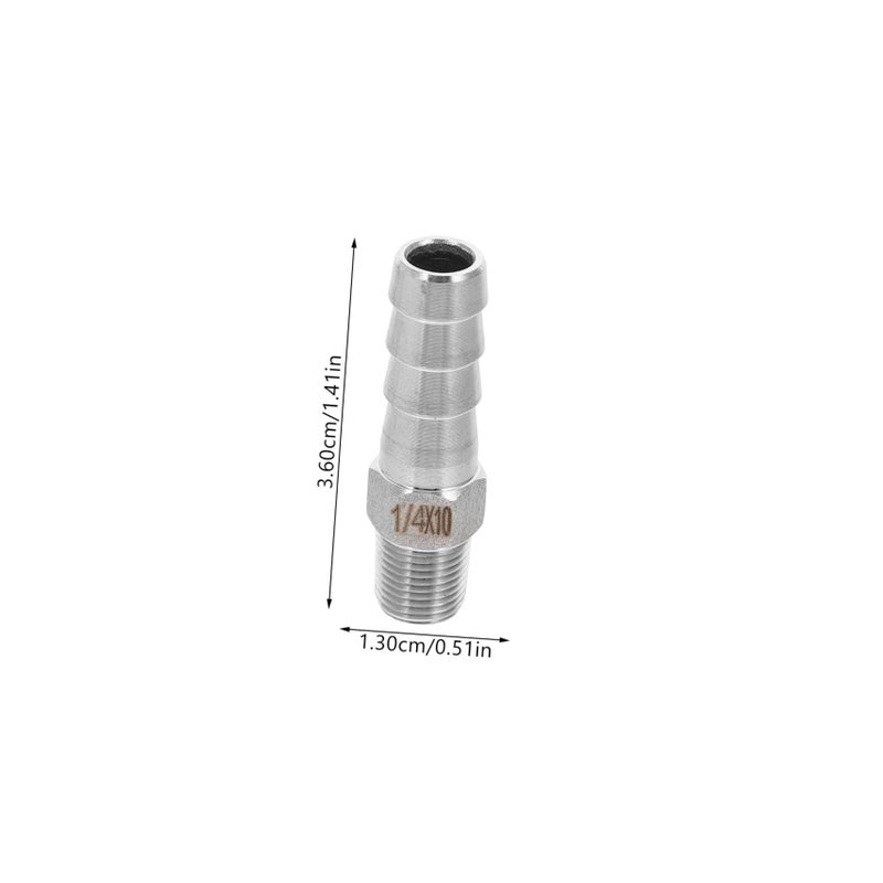 قطعتان من ملحقات خراطيم الهواء من الفولاذ المقاوم للصدأ، بارب × NPT ذكر، موصلات 3 60X1 30X1 30 سم - Image 3