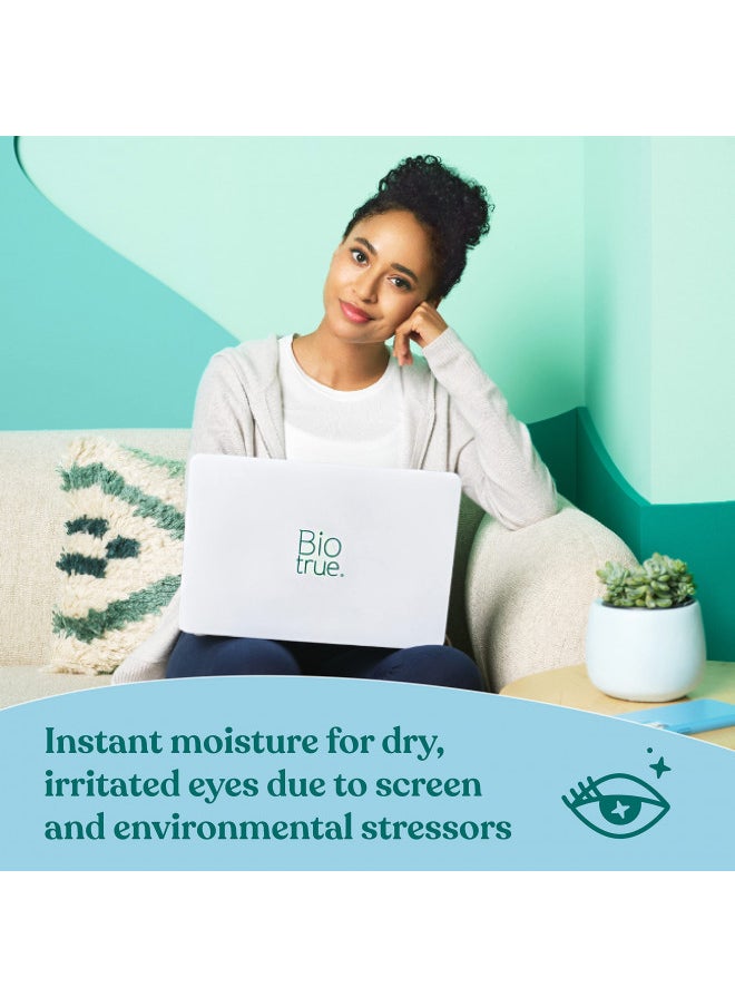 Biotrue Hydration Boost Eye Drops, Preservative Free, Soft Contact Lens Friendly for Irritated and Dry Eyes from Bausch + Lomb, Naturally Inspired, 0.33 FL OZ (10 mL)