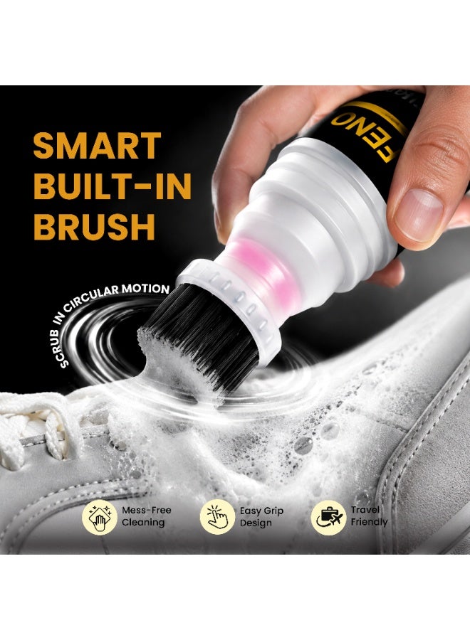 FENO Sneaker Shampoo 100ml, Shoe Cleaner with Built-In Brush, Deep Cleaning Solution for Sneakers & Shoes, Removes Dirt & Stains, Easy Use Sneaker Cleaning Kit - Image 4