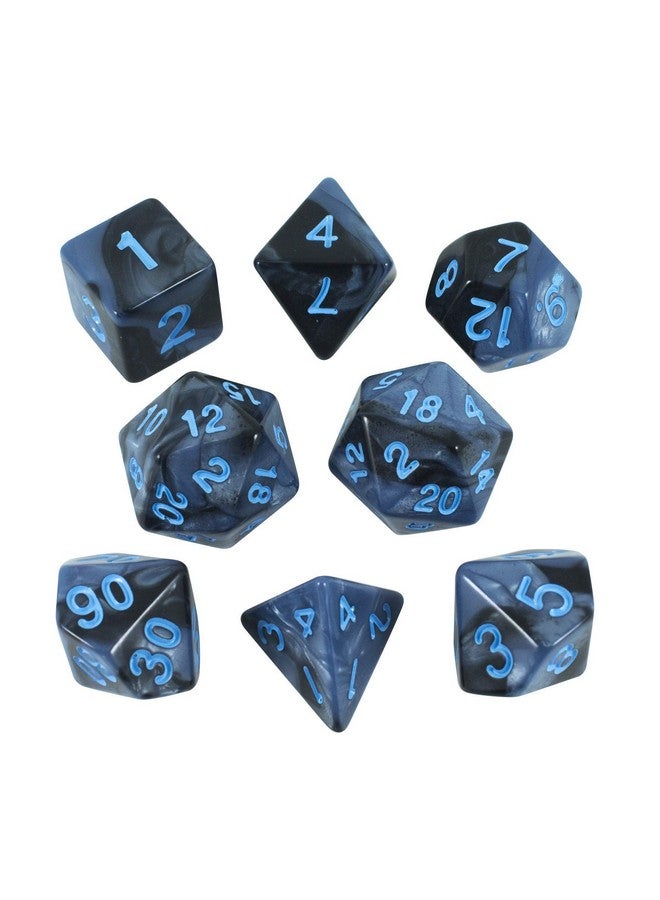 Paladin Roleplaying مجموعة نرد بالادين الرمادية والزرقاء - مجموعة DND موسعة مع D20 إضافي - 'إله العواصف' - Image 1