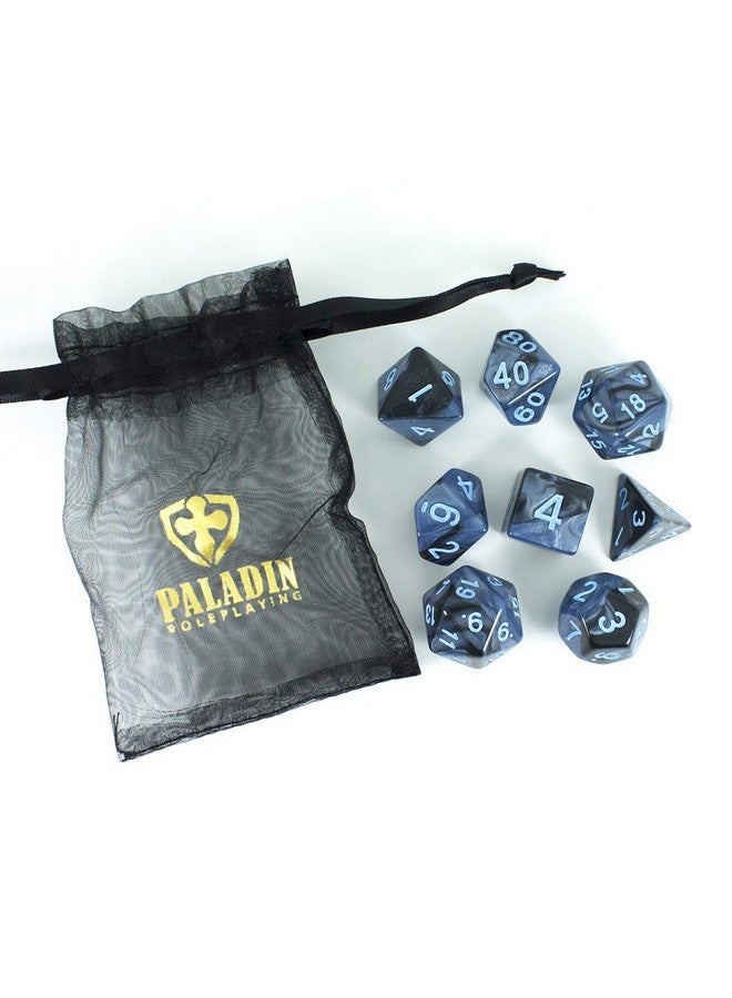 Paladin Roleplaying مجموعة نرد بالادين الرمادية والزرقاء - مجموعة DND موسعة مع D20 إضافي - 'إله العواصف' - Image 5