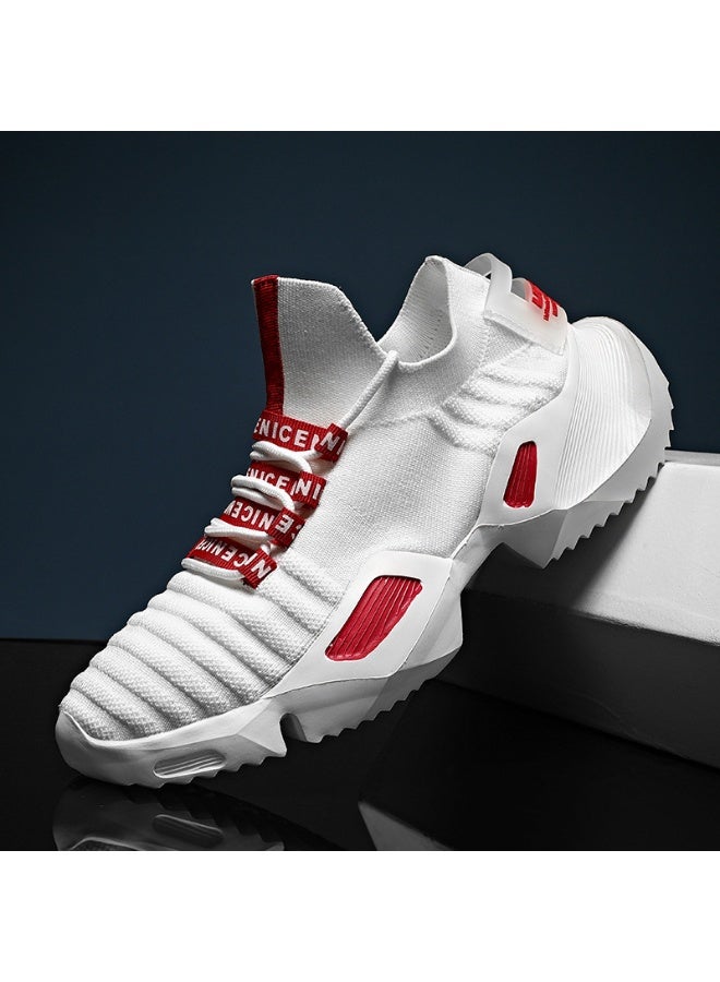 NIBEMINENT أحذية رياضية للرجال أحذية رياضية سميكة القاعدة تنفسية عالية الجودة مضادة للانزلاق - Image 2