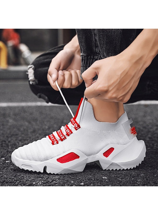 NIBEMINENT أحذية رياضية للرجال أحذية رياضية سميكة القاعدة تنفسية عالية الجودة مضادة للانزلاق - Image 3
