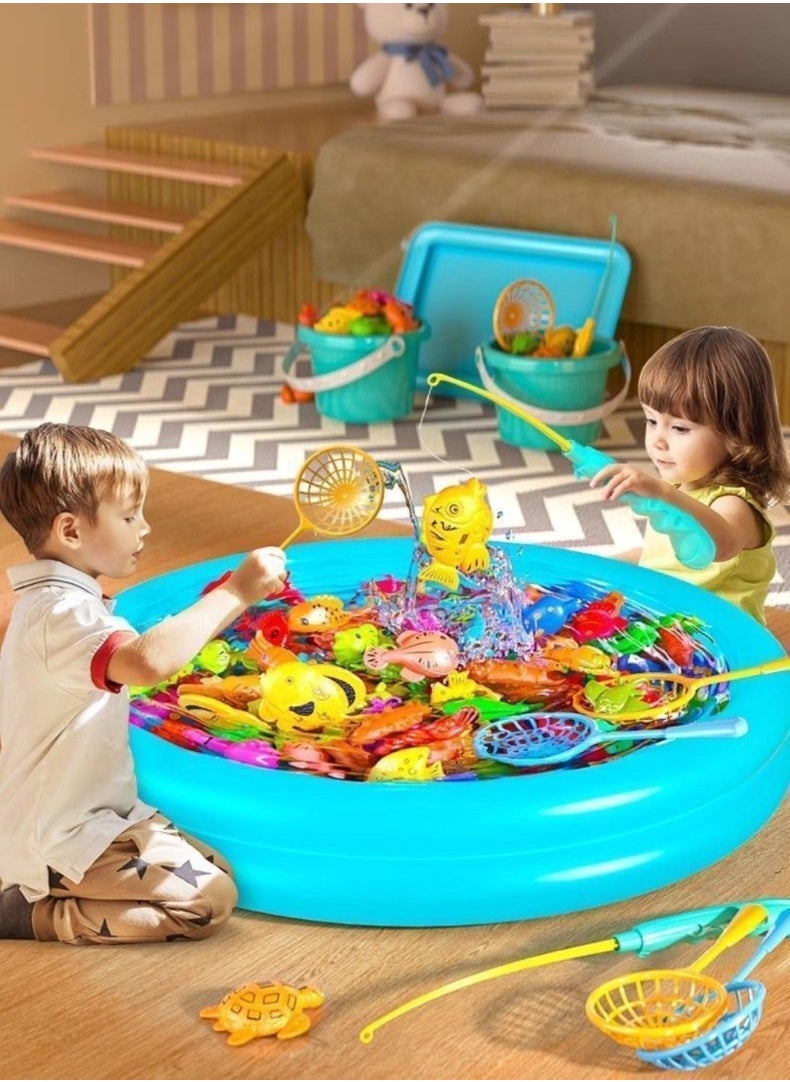 CALL PLAY - Magnetic Fishing Toy Set for Kids - 46 Pcs  Learning Game, Fine Motor Skill Activity for Toddlers & Preschoolers, Fun Birthday Gift for Boys & Girls Ages 3+ - Image 1