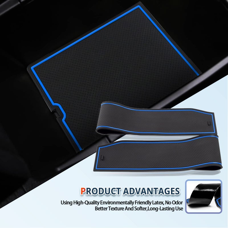 RUIYA 2026 Sportage Door Slot Mats for 2026 Kia Sportage Accessories 14PCS/Sets Cup Holder Inserts Center Console Liner Mat Compatible with 2023 2024 2025 2026 Kia Sportage Hybrid/LX/EX/SX/X-Pro - Image 4