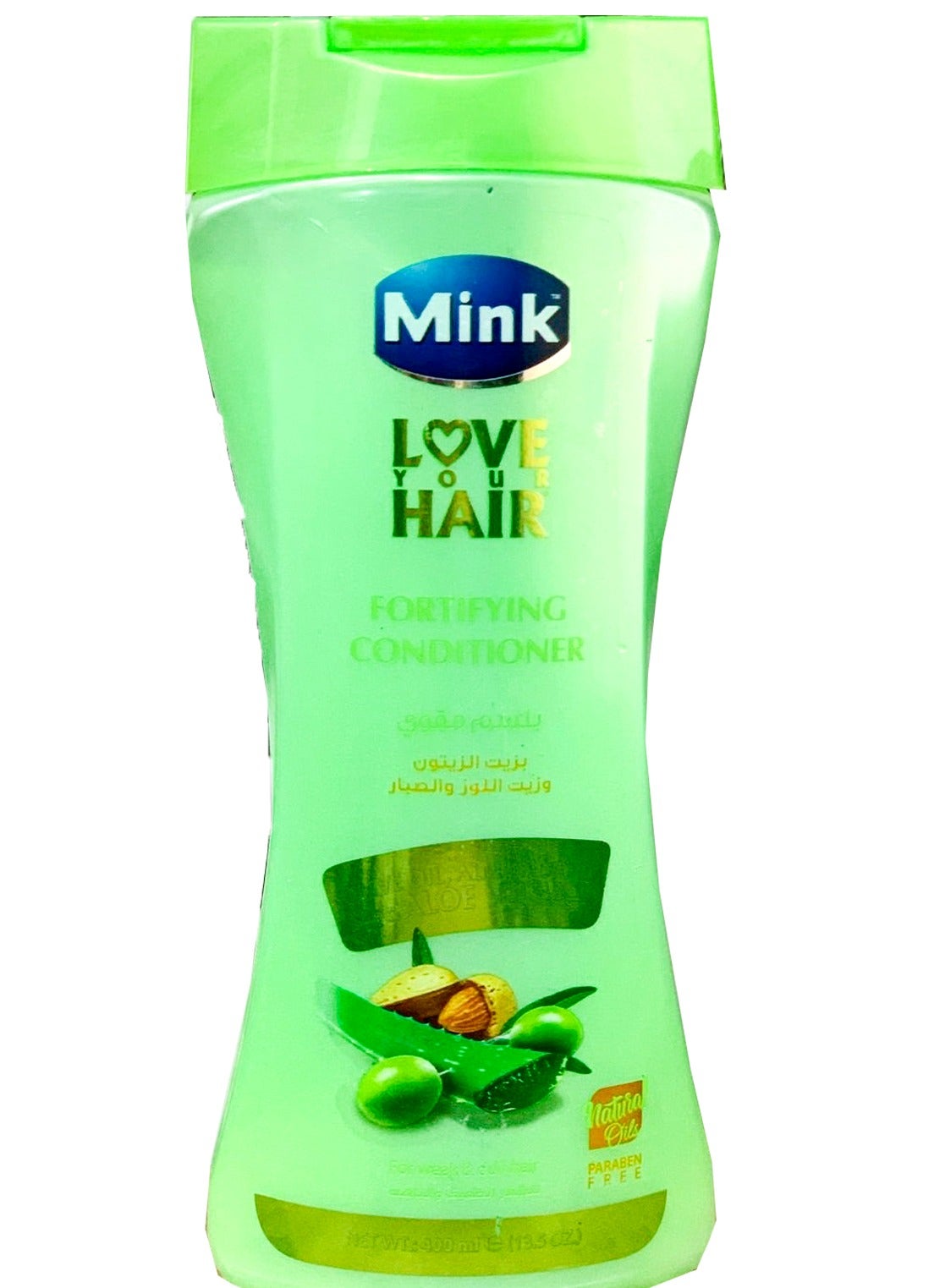 مينك بلسم للشعر بزيت الزيتون وزيت اللوز والصبار 400 مل