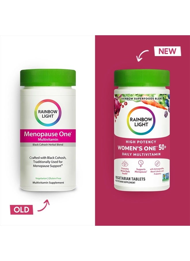 Rainbow Light - Multivitamin for Women 50+, Vitamin C, D & Zinc, Probiotics, Women's One 50+ Multivitamin Provides High Potency Immune Support, Non-GMO, Vegetarian, 150 Tablets - Image 1