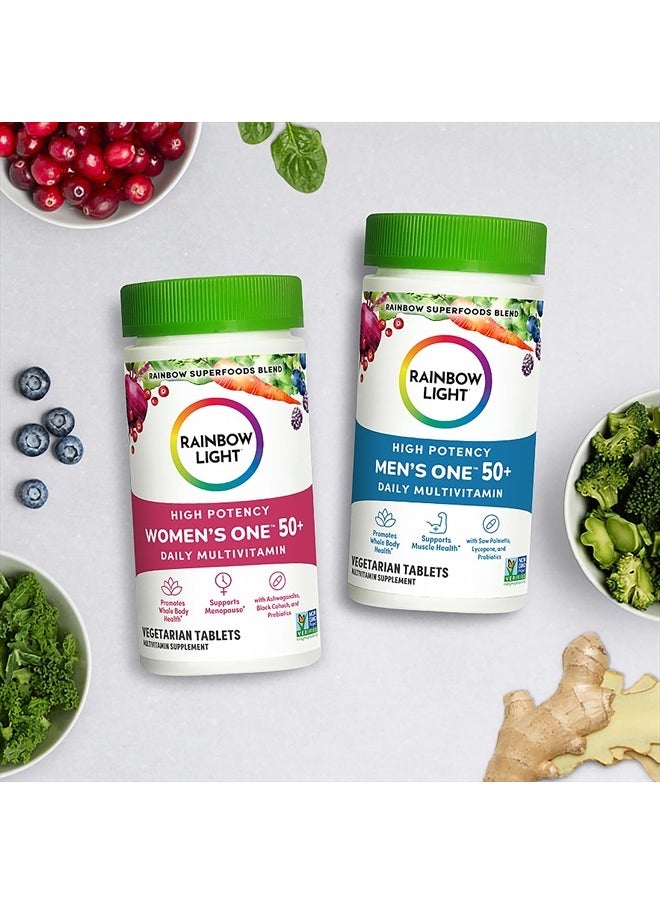 Rainbow Light - Multivitamin for Women 50+, Vitamin C, D & Zinc, Probiotics, Women's One 50+ Multivitamin Provides High Potency Immune Support, Non-GMO, Vegetarian, 150 Tablets - Image 1