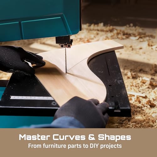 SEESII Benchtop Band Saw for Woodworking: 3A-120V Bandsaw with 8" Cutting Width, Max 3-1/8" Cutting Height, Band Saws with 0-45° Tilting Worktable&Miter Gauge&Double-Sided Fence for Detailed Woodwork - Image 5