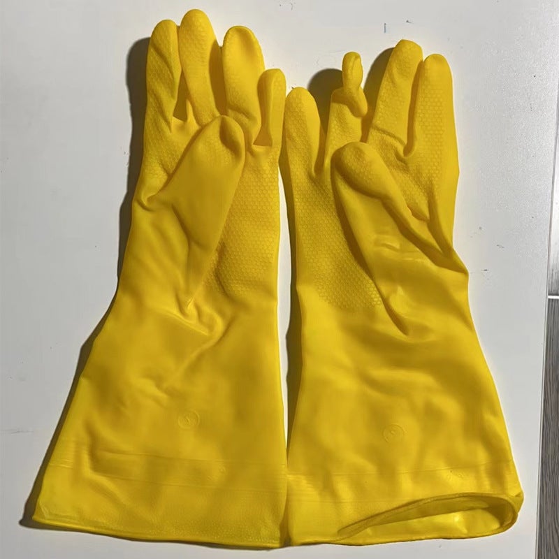 Durable PVC Kitchen Gloves for Dishwashing and House Cleaning Bicolor blue - Image 4