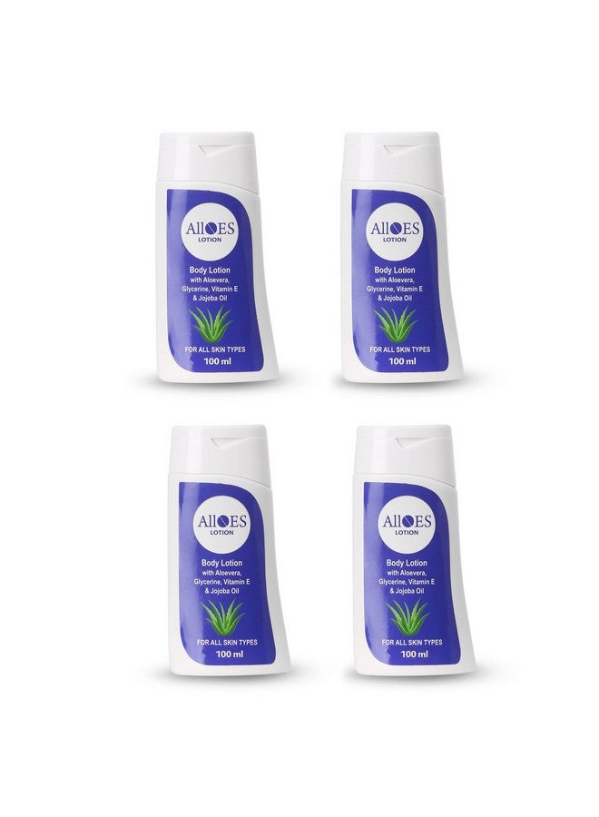 ALLOES PHARMACEUTICALS ALLOES PHARMACEUTICALS Multi-Benefit Aloe Vera Body Lotion for Soothes, hydrates & freshens Natural Skin Moisturizer for Body, For Normal to oily skin - (100 ML X 4pcs)  - Image 1