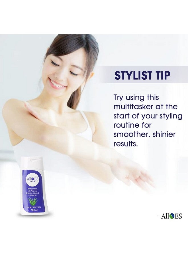 ALLOES PHARMACEUTICALS ALLOES PHARMACEUTICALS Multi-Benefit Aloe Vera Body Lotion for Soothes, hydrates & freshens Natural Skin Moisturizer for Body, For Normal to oily skin - (100 ML X 4pcs)  - Image 2
