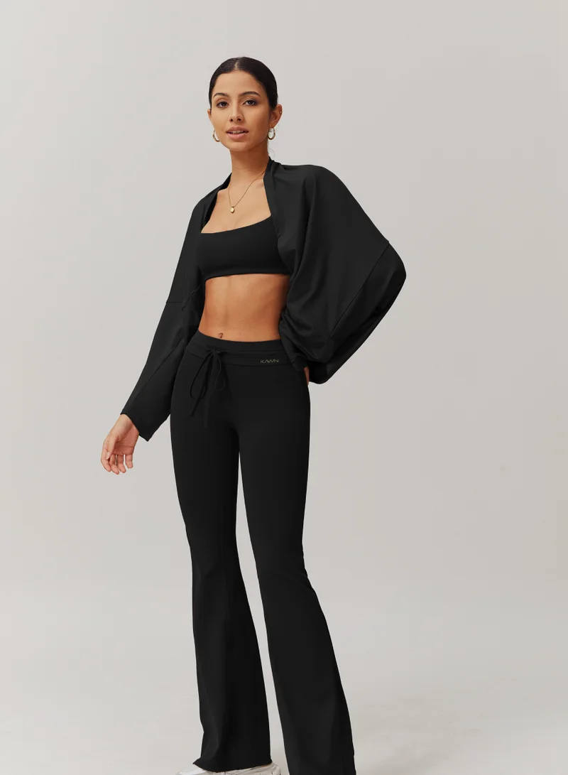 كون.يوغا بنطلون نسائي عالي الخصر بقصة واسعة