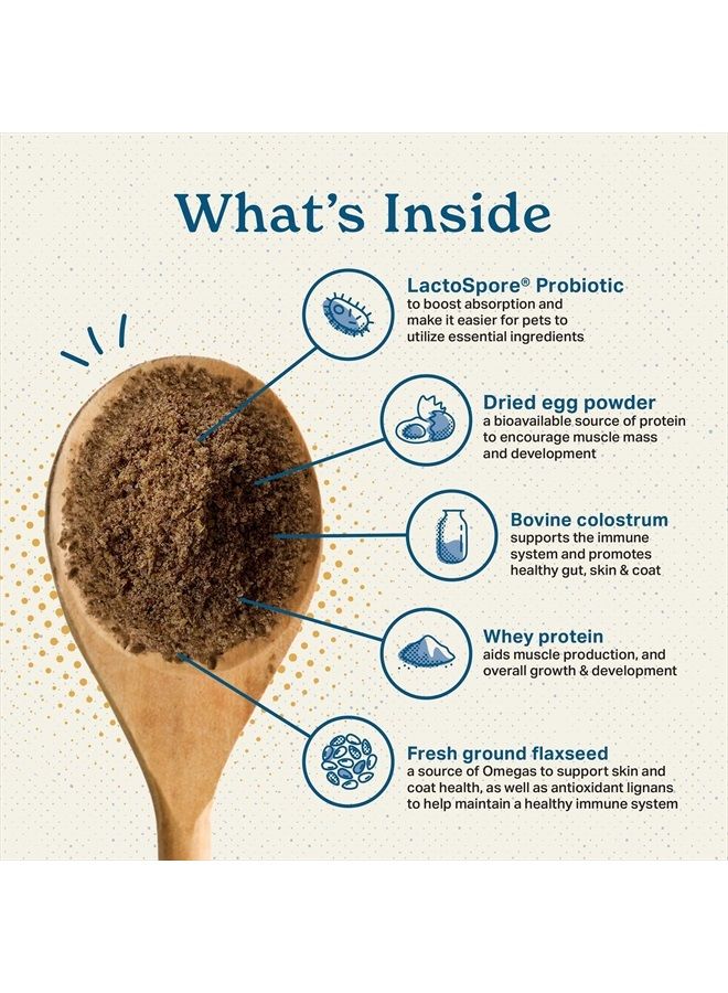 The Missing Link Puppy Superfood Supplement Powder for Dogs - Omegas 3 & 6, Fiber, Probiotics, Egg, Colostrum - Promotes Growth & Development, Supports Immunity, Digestion, Bones, Skin & Coat - 8oz - Image 4