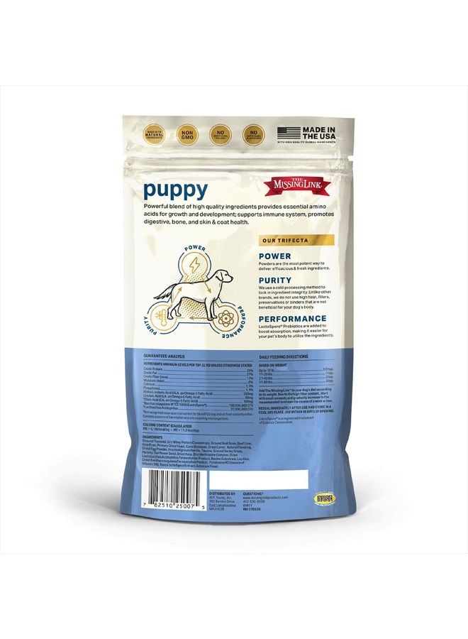The Missing Link Puppy Superfood Supplement Powder for Dogs - Omegas 3 & 6, Fiber, Probiotics, Egg, Colostrum - Promotes Growth & Development, Supports Immunity, Digestion, Bones, Skin & Coat - 8oz - Image 5
