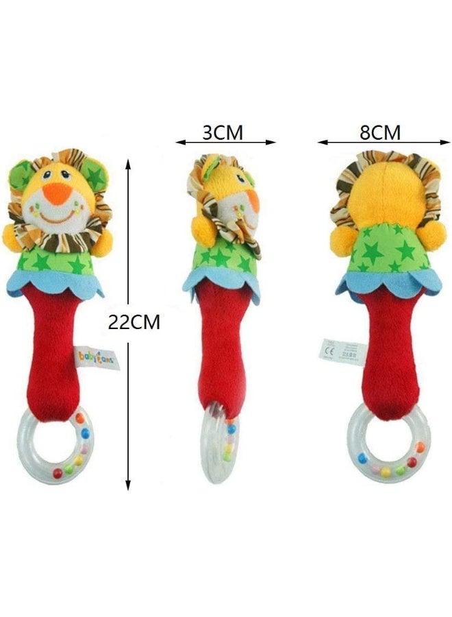 CHAFIN Baby Soft Rattles Shaker, Infant Developmental Hand Grip Baby Toys, Cute Stuffed Animal with Sound for 3 6 9 12 Months and Newborn Gift(2 Pack) - Image 4