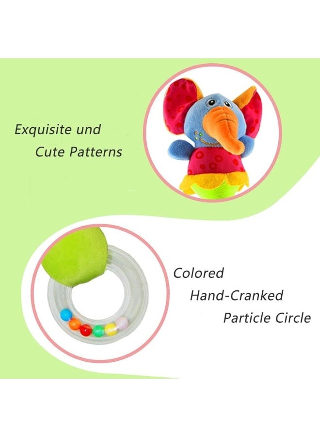 CHAFIN Baby Soft Rattles Shaker, Infant Developmental Hand Grip Baby Toys, Cute Stuffed Animal with Sound for 3 6 9 12 Months and Newborn Gift(2 Pack) - Image 2