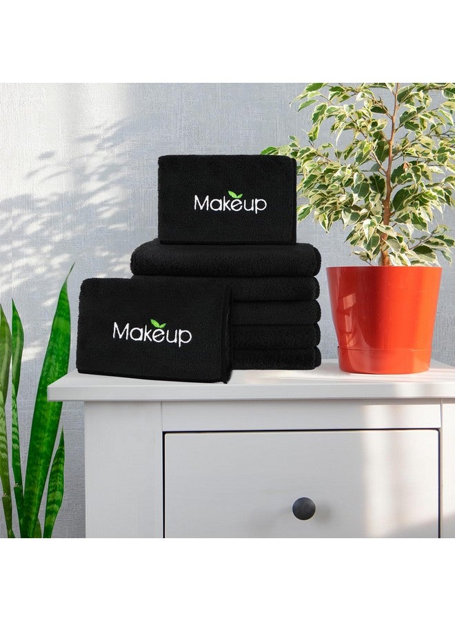 Orighty 6 Pack Premium Makeup Remover Wash Cloths - Super Soft, Quick Dry Microfiber Coral Fleece Face Makeup Towels for Cleansing, 13 x 13 Inch, Black - Image 5