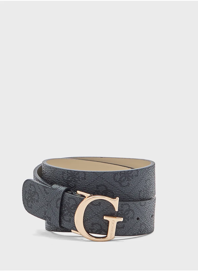 GUESS Logo Detailed None Allocated Hole  Belt