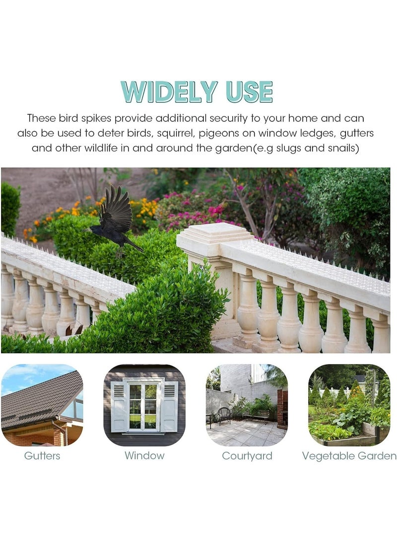 يُسلِّم 10 قطع مسامير طاردة للطيور للاستخدام الخارجي، للحمام والطيور الصغيرة الأخرى، سنجاب، قط، راكون (للاستخدام الخارجي) (اللون: أبيض) - Image 5