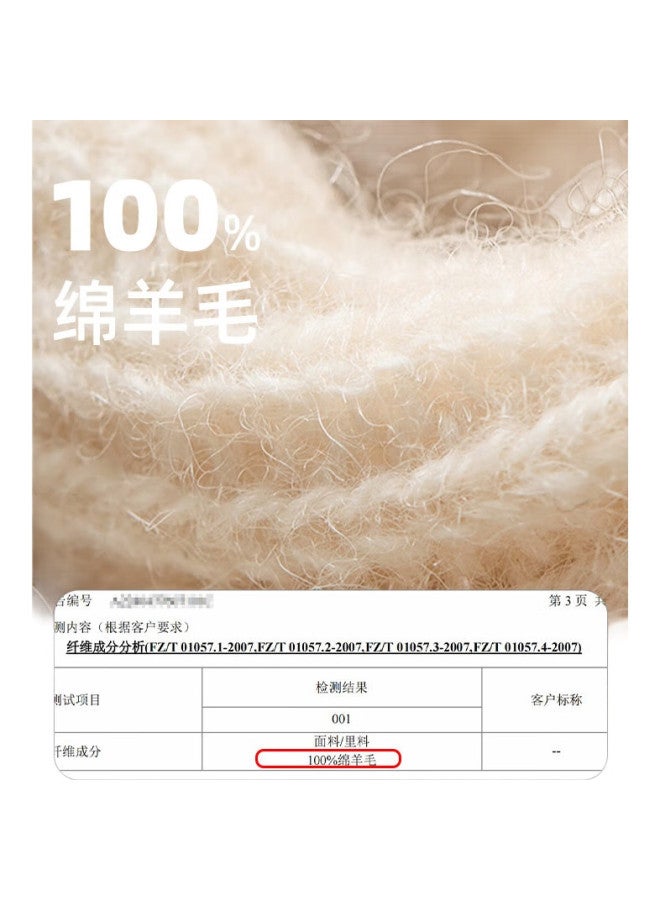 JIUMU Pure Wool Hat For Women, Autumn And Winter Warm Knitted Cap, Ladies' Knitted Hat, Winter Ear Protection Cold-Proof Hat, Winter Cap - Image 3