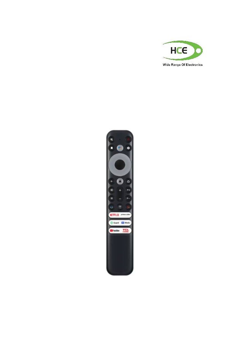 Remote Control for TCL 8K QLED 4 Series 4k UHD LED Smart Android Televisions with Netflix YouTube Guard Media Prime Video TCL Channel Black
