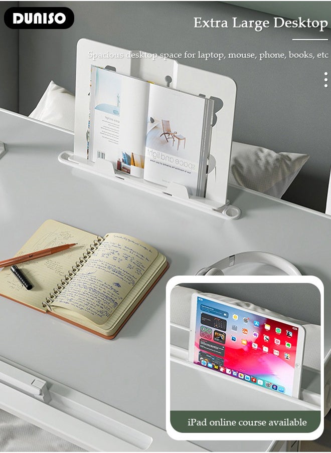 DUNISO - Laptop Desk for Bed, Height Adjustable Laptop Stand for Couch, Extra Large Foldable Lap Desk with Drawer, for Home Working, Writing, Reading - Image 1