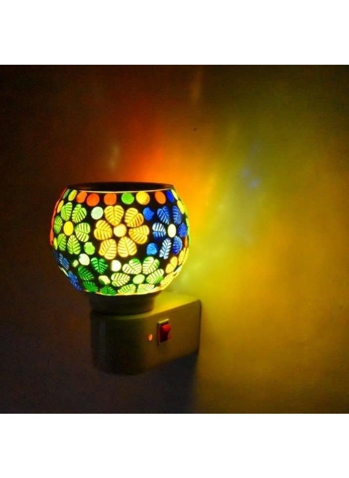 ASHAPURA CREATION ASHAPURA CREATION Kapur Dani Electrical Camphor DiffuserHome Fragrance Aroma Glass Kapoor Dani Essential Oil Diffuser Burner Night Lamp2062  - Image 1