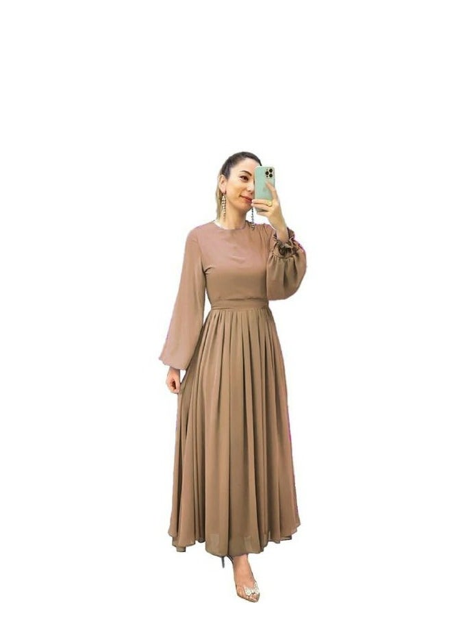 Generic Women's chiffon dress with lining 