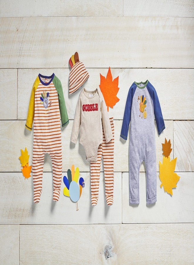 Mud Pie Baby Boy Bodysuit, Turkey Pumpkin, 6-9 Months - Image 2