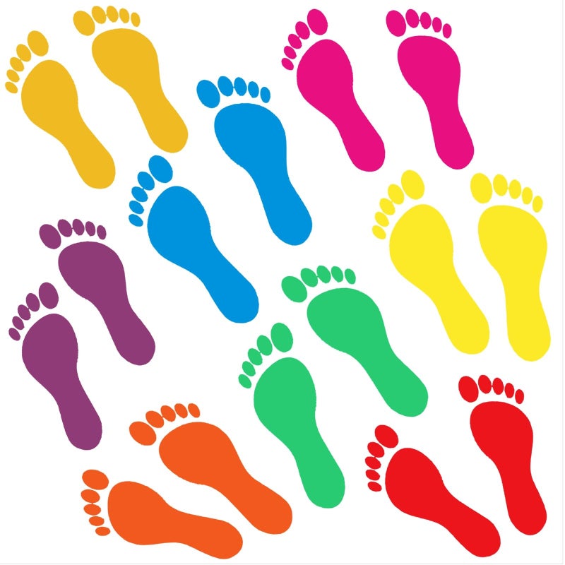Bright Creations Kids Footprint Decal Stickers for Classroom Decor 32 Pairs  Footprint Stickers for Classroom Decoration