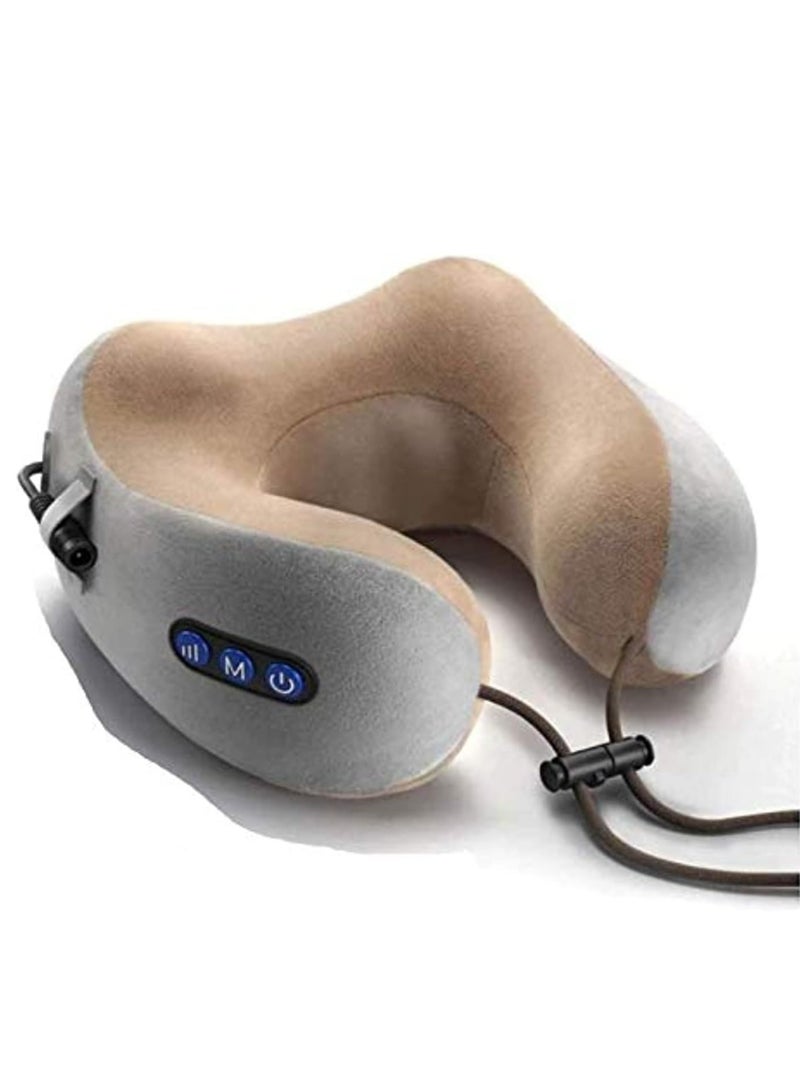 ELTRAZONE Rechargeable U Shaped Cervical Massage Pillow Neck Massager Vibration Pillow, Multifunctional Shoulder and Electric for Relax Muscles Fatigue - Image 1