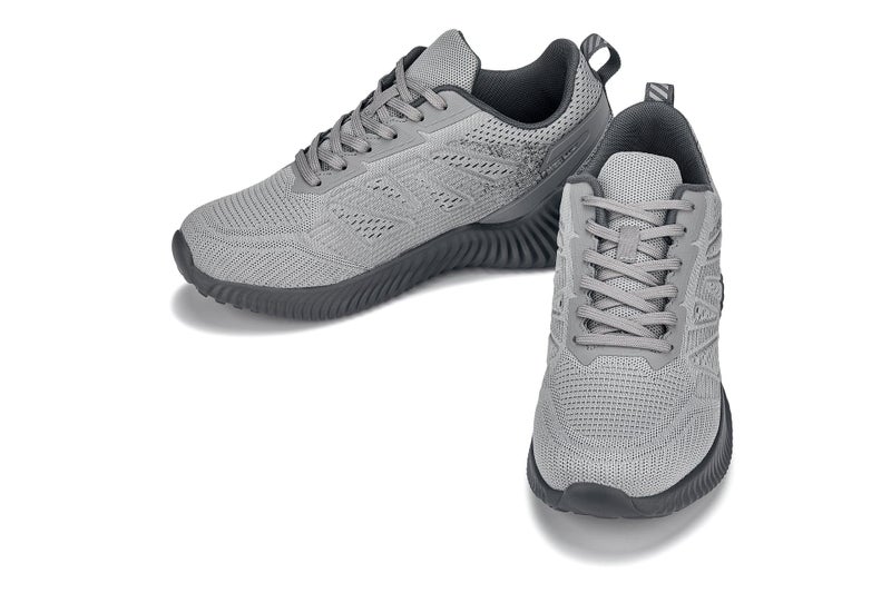 CALTO Men's Invisible Height Increasing Elevator Shoes - Cement/Pewter Ultra Lightweight Sporty Sneakers - 2.4 Inches Taller - Q221 - Size 8 D(M) US - Image 5