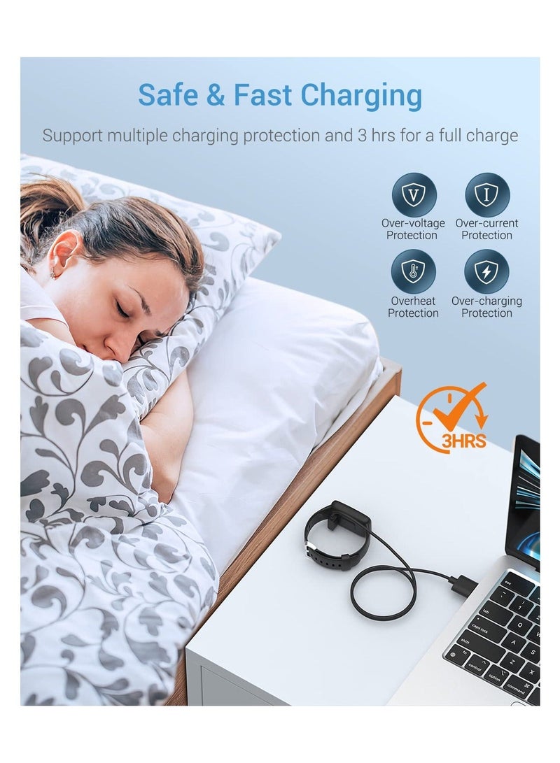 Captaintech 2Pcs Magnetic Charging Cable Compatible with Xiaomi Redmi Watch 3/Redmi Watch 2 Lite/Redmi Smart Band Pro/Mi Band 7 Pro, Portable Magnetic Replacement Charging Dock with 3.3FT/1M USB Charge Cable Cord - Image 5